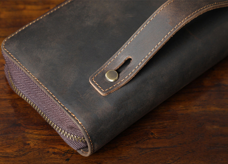 Armpit Long Leather Wallet