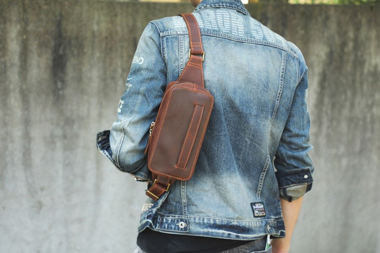 Handmade Leather Pack Waist Belt - Rucksack Bag