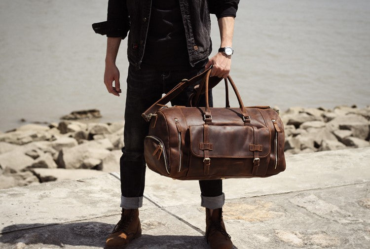 Luxury Leather Multi-Use Duffel Bag