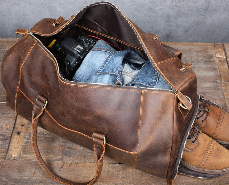 Luxury Leather Multi-Use Duffel Bag