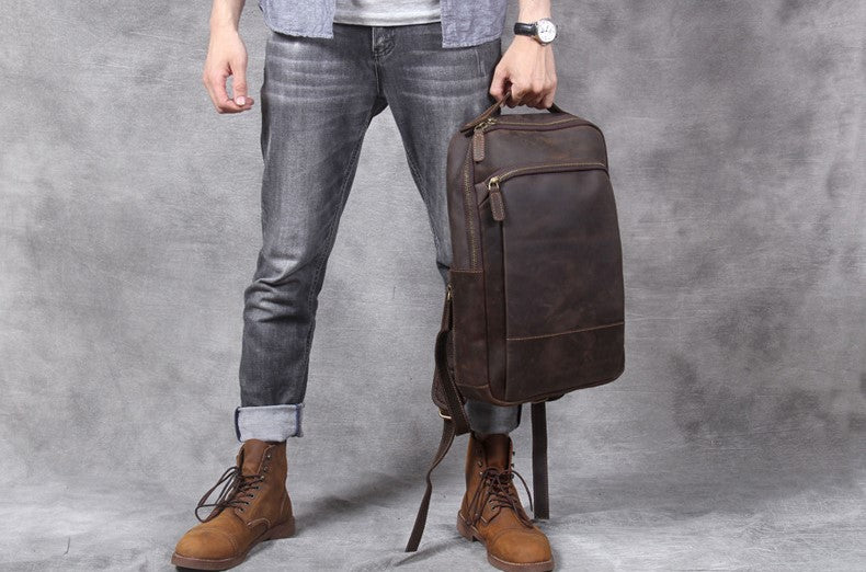 Daily Usage Leather Backpack