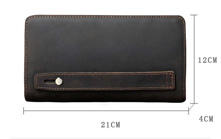 Armpit Long Leather Wallet