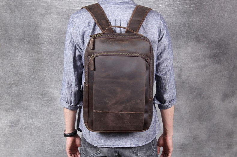 Daily Usage Leather Backpack