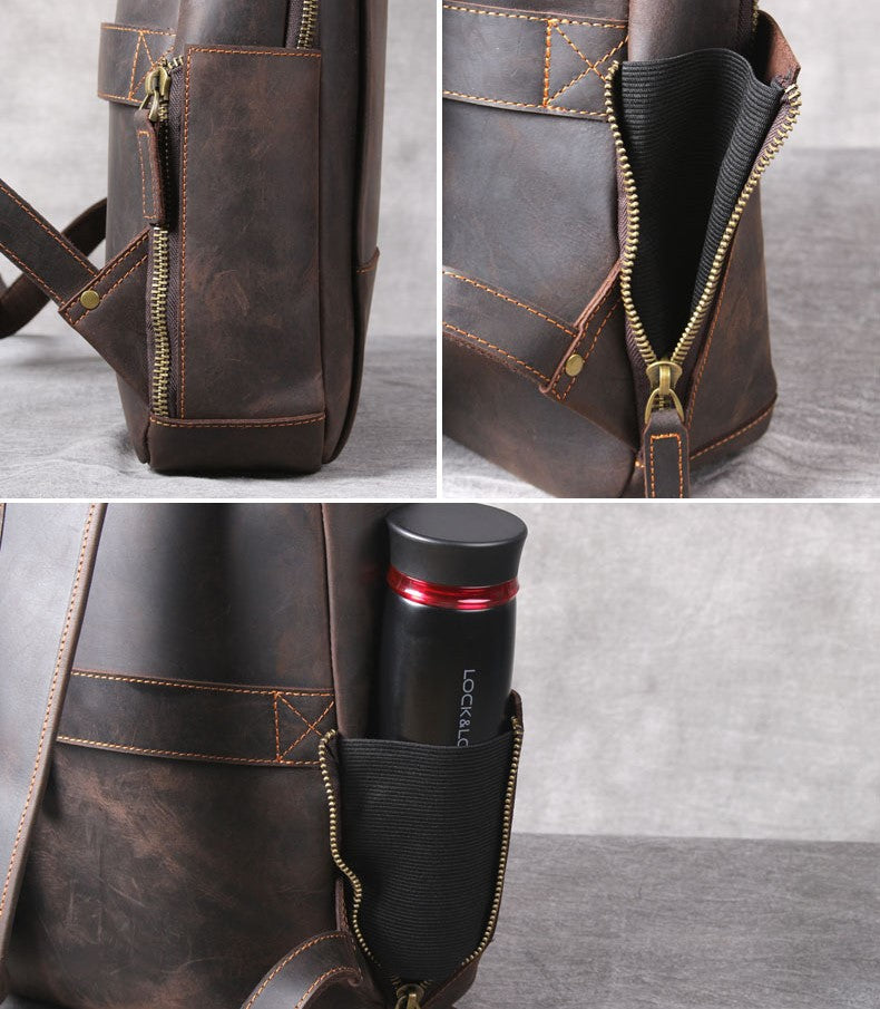 Daily Usage Leather Backpack