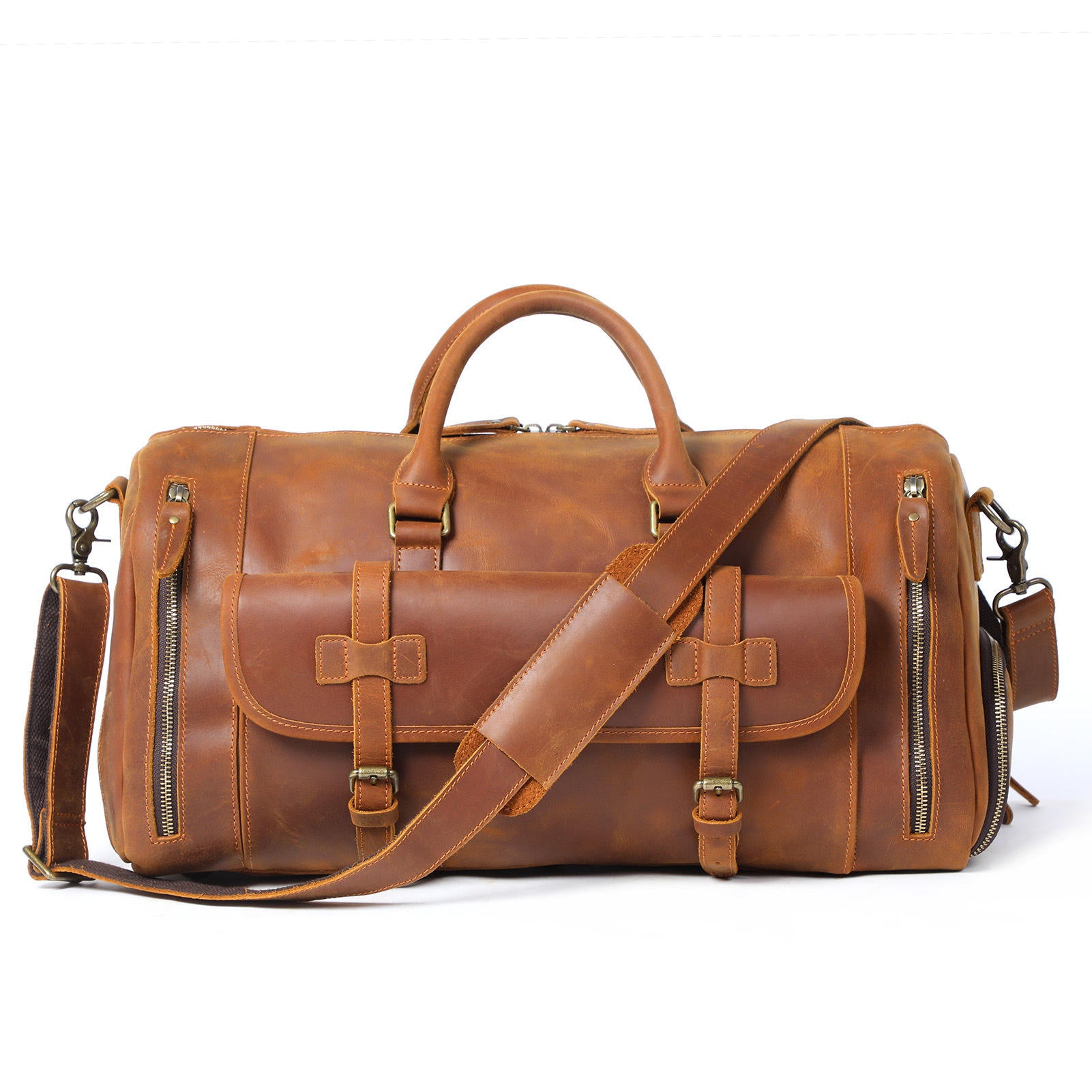 Luxury Leather Multi-Use Duffel Bag