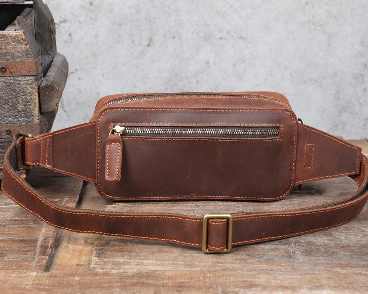 Handmade Leather Pack Waist Belt - Rucksack Bag